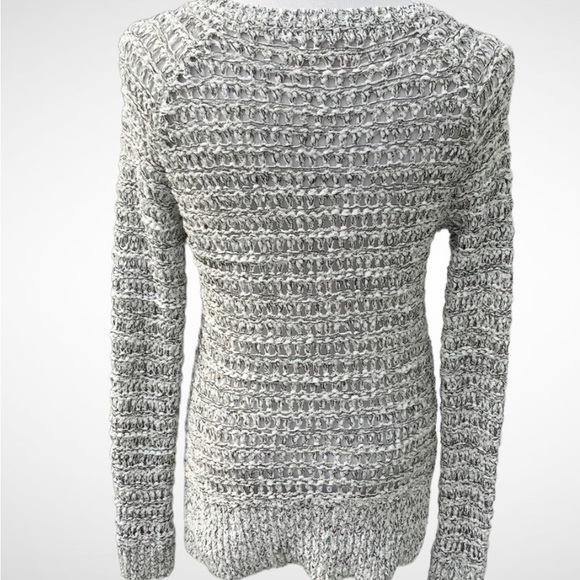 Loft Sweater Open-Weave V-Neck Pullover - Picture 3 of 7